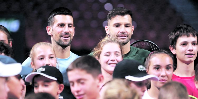 Новак Джокович и Григор Димитров с открит урок за деца