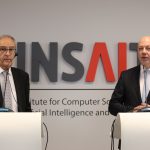 Премиерът Росен Желязков и Ги Пармелин, ръководител на Федералния департамент по икономически въпроси, образование и изследвания на Швейцария, участваха в отбелязването на четири години от началото на дейността на Института по компютърни науки, изкуствен интелект и технологии (INSAIT) към Софийския университет "Св. Климент Охридски"